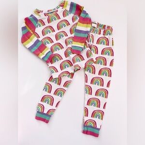 Hatley Rainbow Striped Kids Pajama Set